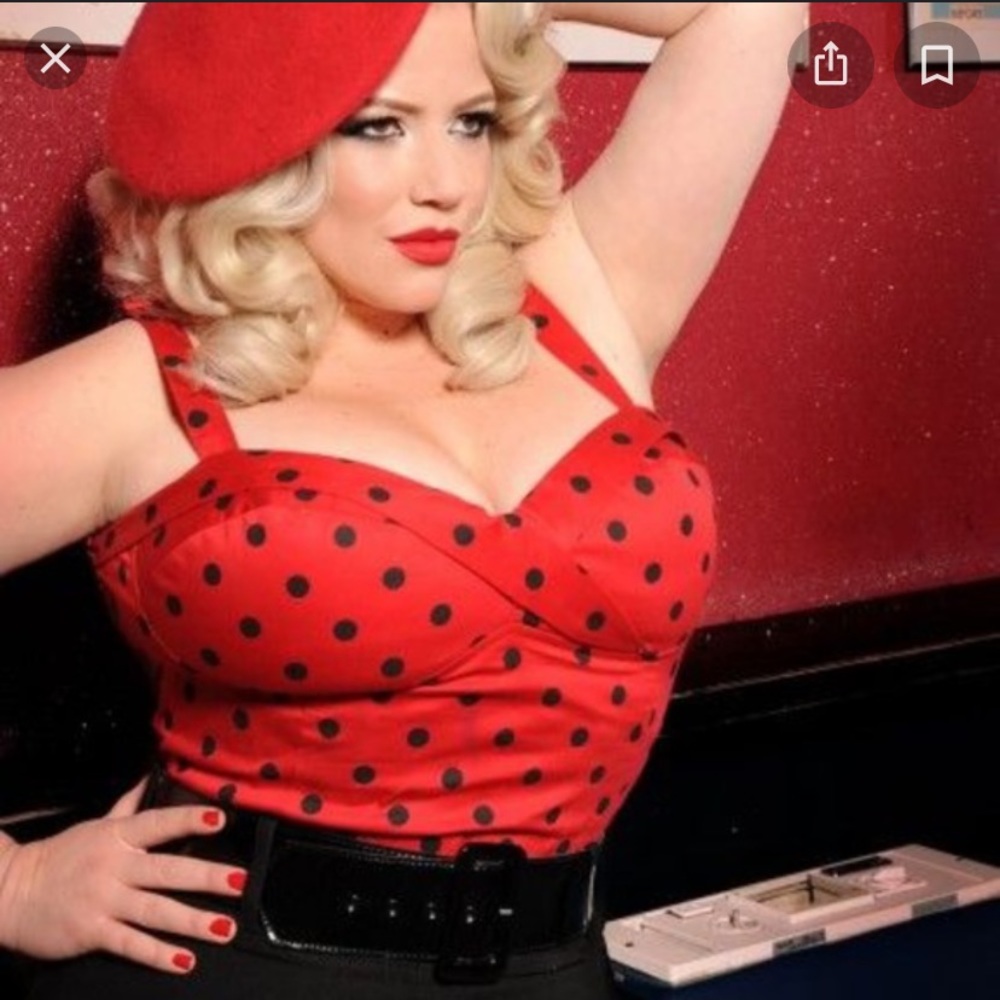 Deadly dames xl crop pinup/rockabilly